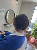 前下がりショートボブスタイル