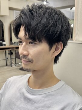 アンフィニー 銀座(ANFINI) ＊東京　銀座　メンズカット　短髪　黒髪オススメ 髪型ワイルド