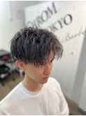 刈り上げアップバング