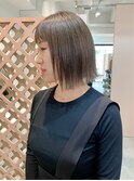 大人ボブ前下がりボブナチュラルボブ前髪あり20代30代