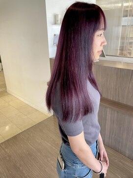 サムライ(SAMURAI) 艶髪ストレートヘアーピンクパープルカラー【SAMURAI松岡】