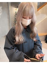 ブリーチやケアブリーチでのおすすめスタイル☆ホワイティなミルクティーベージュ☆