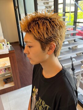 ヘアーアンドエステ ハラダ 滝ノ水店(Hair&Esthe Harada) メンズ/ブリーチカラー/短髪ショート
