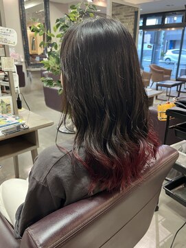 リファイン 羽村店 裾カラー/エンドカラー/毛先カラー/ピンクカラー/ダブルカラー