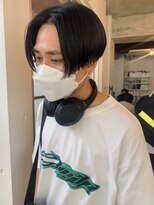 センターパートニュアンスパーマワンカールパーマカルマ韓国原宿