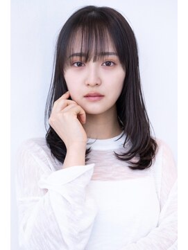 エースハバナ 渋谷(1 HAVANA) ミディアムレイヤー/20代30代大人かわいい/シースルーバング