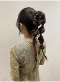 ヘアセット/ポニーツイン/編み下ろし