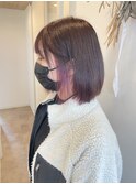 ボブ×インナーカラー