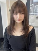 オリーブベージュ ケアブリーチ ダブルカラー