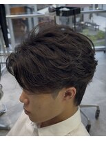 毛流れフェザーショートニュアンスパーマ