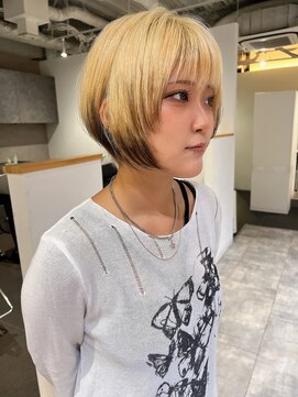 ヘアーズルネッタアベノ(HAIR'S Lunetta abeno) 【大阪/天王寺】ショートヘア×毛先デザインカラー