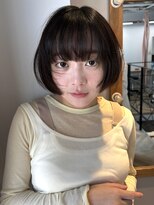ヘアー アイス ルーチェ(HAIR ICI LUCE)&nbsp;レイヤーボブデザインカラーラベンダー暗髪カラー春カラー太田