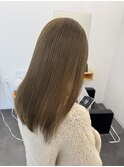 矯正していても出来るブリーチなしダブルカラーオリーブベージュ