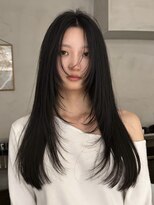 フィルムス 銀座(FILMS) ダークラベンダーグレージュレイヤーカット韓国巻き顔周りカット