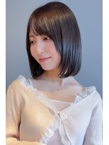 ケアアンドデザイン 今里本店(care&design fulfill)&nbsp;【ダークアッシュ】【内巻きボブ】【ストレート】20代30代40代