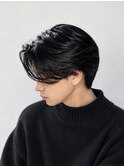 センターパート毛流れ韓国ヘア