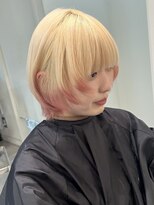 ユニークバイケンジ 町田(unique KENJE) 抜きっぱなしブロンド×デザインカラー