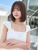 シー バイ ロンド 新宿(Sea by Lond)&nbsp;ワンホンレイヤ ー×ダークブルー[デジタルパーマ/ボブ/韓国]