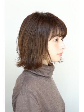 ヘアメイク イズム(HAIR MAKE ism) 【ism 千葉】レイヤーボブ×カーキブラウンS