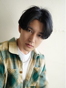 マセナ(Masena) 前下がりメンズショート×ブラック×Masenaメンズスタイル1