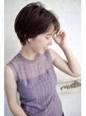黒髪前下がりショートボブ丸みショート/ミニボブ20代30代40代b