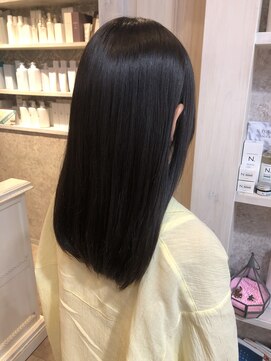 キャアリー(Caary) 福山美容室caary大人気 ナチュラルストレート ロブ