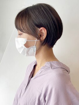 アイティー バイ アルバム 中野店(IT by ALBUM) 丸みショート_グレージュカラーボブウルフ_ba400241