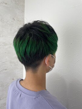 シエル 立川店(CIEL) 【CIEL×久光】メンズショート×ハイトーングリーン