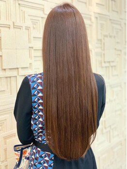 ヘアアーアンドメイク ビス くりえいと店(hair&make Bis)の写真/【ダメージレス☆】髪のダメージを抑え、柔らかく自然なストレートに♪思わず触りたくなる髪へ。