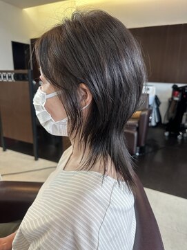 ムース 福島市店(Mousse-88-) ミディアムウルフ グレージュ