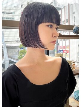 ソソ(soso) 【soso 伊勢田】ミニボブ×ワイドバング【横浜/ブリーチ】
