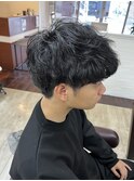 波巻きパーマ+カット