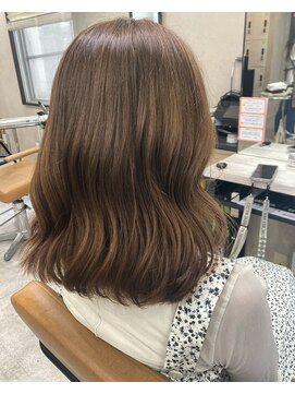 アジールヘア 東上野店(agir hair) 大人可愛いブリーチなしカラーミルクティーベージュ