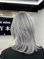 スカイ 本店(SKY)&nbsp;YUICHI__ホワイトカラー×ウルフカット