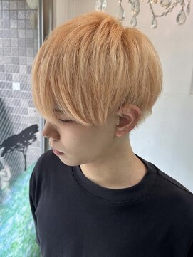 イエナ 渋谷(IENA) ペールオレンジ ダブルカラー、 ハイトーン、ケアブリーチ