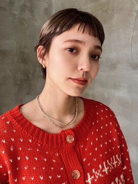 トゥコ(tuco) ショート デザインカラーミルクティーベージュ ブラウンカラー