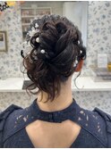パーティーセット/結婚式/参列ヘア/お呼ばれヘア/アップセット/