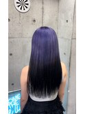 紫×黒　グラデーションカラー/エンドカラー髪質改善[渋谷/原宿]
