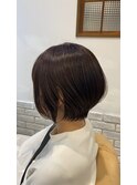 ショートボブ×丸みショート×グレージュ 30代40代50代