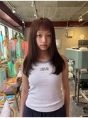 透明感髪質改善ベージュダブルカラーミルクティーグレージュ