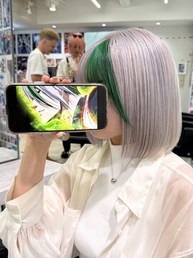 トーキョー オタクヘアー(TOKYO OTAKU HAIR) ブルロ 乙夜影汰 推しカラー ホワイトシルバー カラーバター