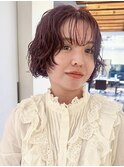 ほつれパーマ　ハッシュカット　レイヤーボブ　パーマボブ
