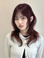 ライン(LINE)&nbsp;韓国風/レイヤー/前髪カット/オリーブ/透明感/ハッシュカット