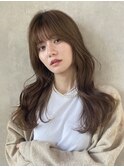 ミルクティーブロンド/ダークブルー/デジタルパーマ/中央林間