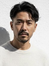 床屋で叶う大人のニュアンスパーマ