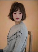 無造作カジュアル小顔ショートボブ