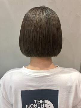 へアメイクワンプラス 四日市(HAIR MAKE ONEplus) 小顔ショートボブ×ダブルカラー★外国人風ブリーチ