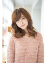 ヘアーズ ロッソ テラス(hair's ROSSO TERRACE)&nbsp;【鶴見】伸ばしかけ 無造作 カール ふわミディ☆[30代40代50代]