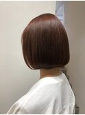 ボブ×オレンジブラウン