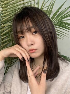 グレープバイン 辻堂(GRAPEVINES) シースルーバング透明感ハイライト